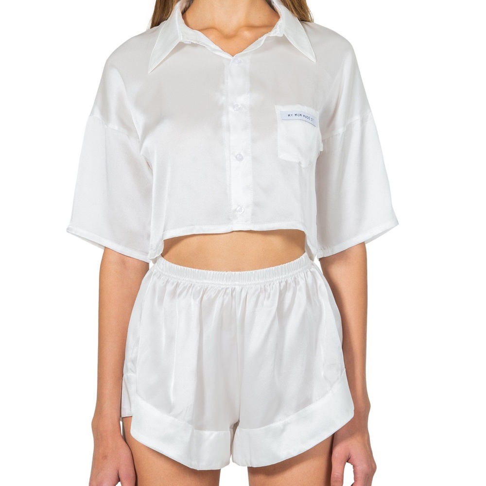 MY MUM MADE IT • Small • Silk Ivory Blouse & Shirt